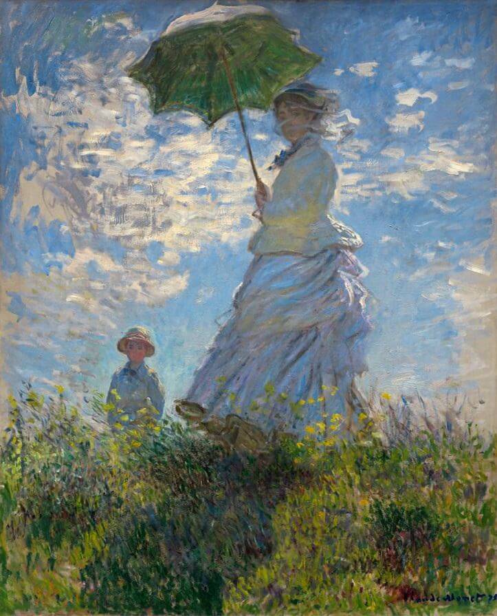 Woman with a Parasol - Monet, 1875